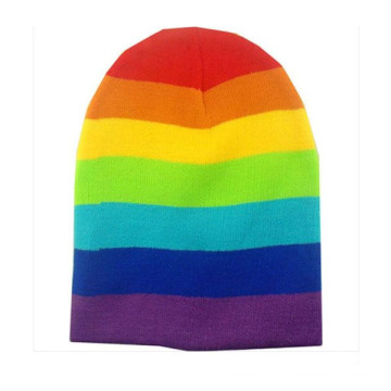 Gorro de invierno con gorro multicolor para mujer